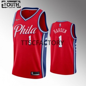 Dres Philadelphia 76ers James Harden 1 Nike 2022 Statement Edition Crvena Swingman - Dječji
